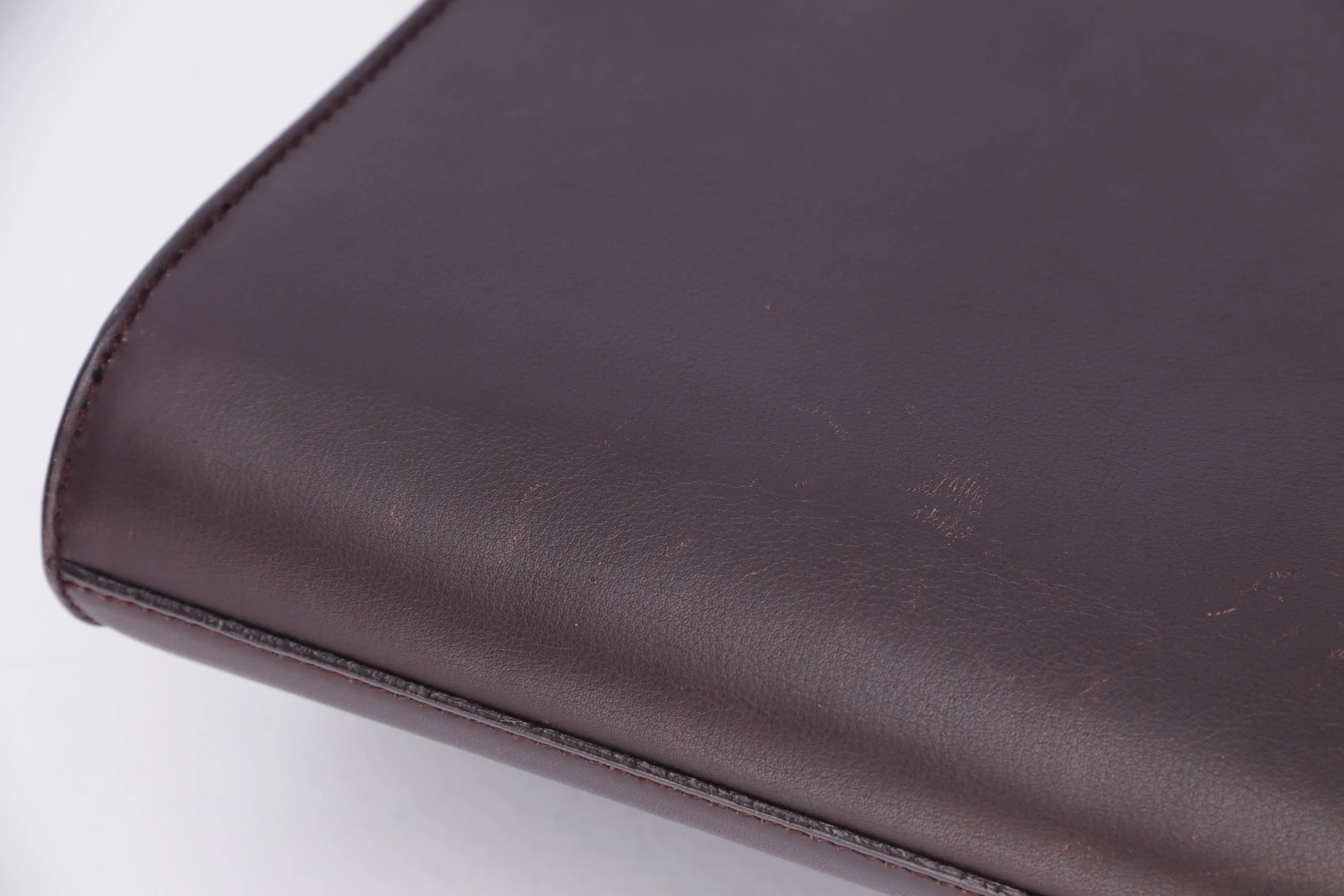 YSL BROWN CLUTCH CALF LEATHER, INSIDE SUEDE LEATHER, WITH DUST COVER