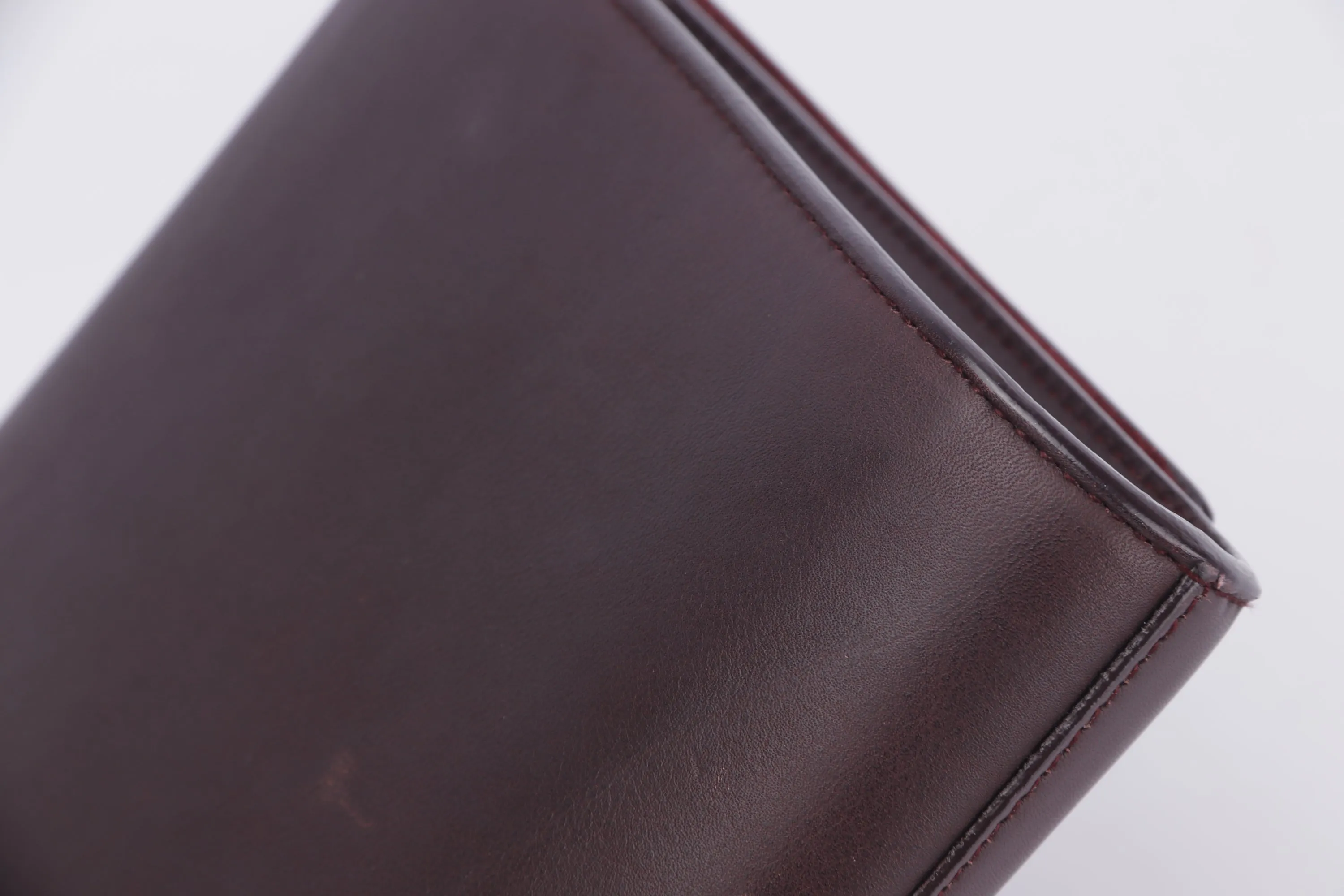 YSL BROWN CLUTCH CALF LEATHER, INSIDE SUEDE LEATHER, WITH DUST COVER