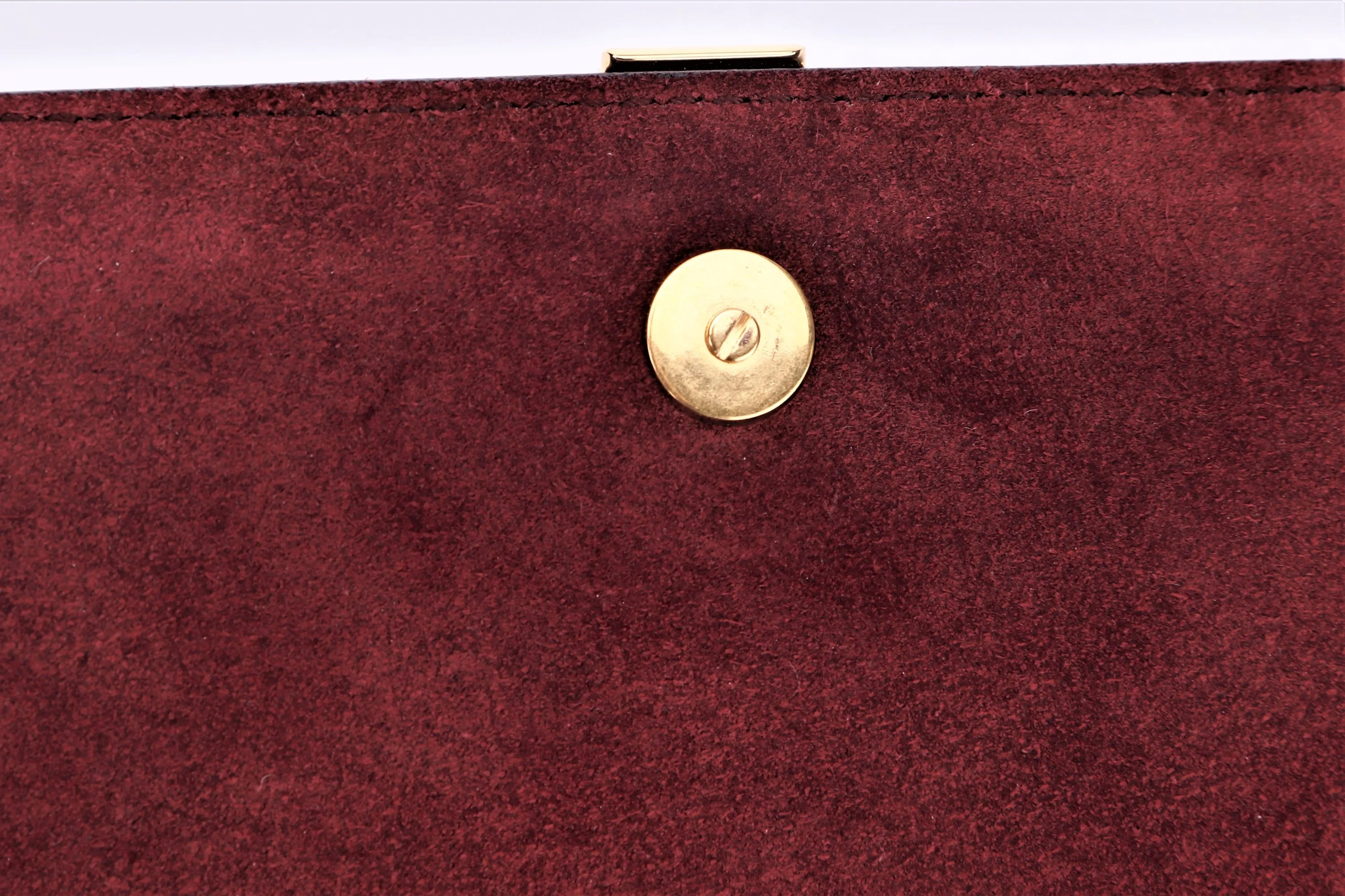 YSL BROWN CLUTCH CALF LEATHER, INSIDE SUEDE LEATHER, WITH DUST COVER