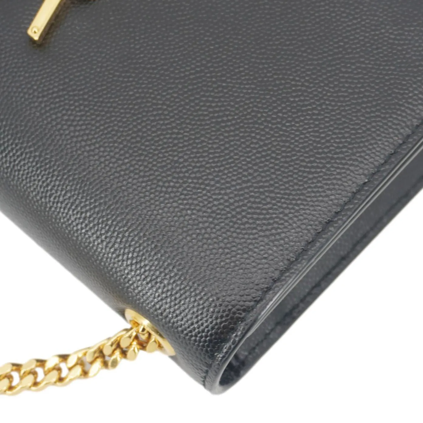 YVES SAINT LAURENT Kate Medium Grain De Poudre Leather Crossbody Bag Black