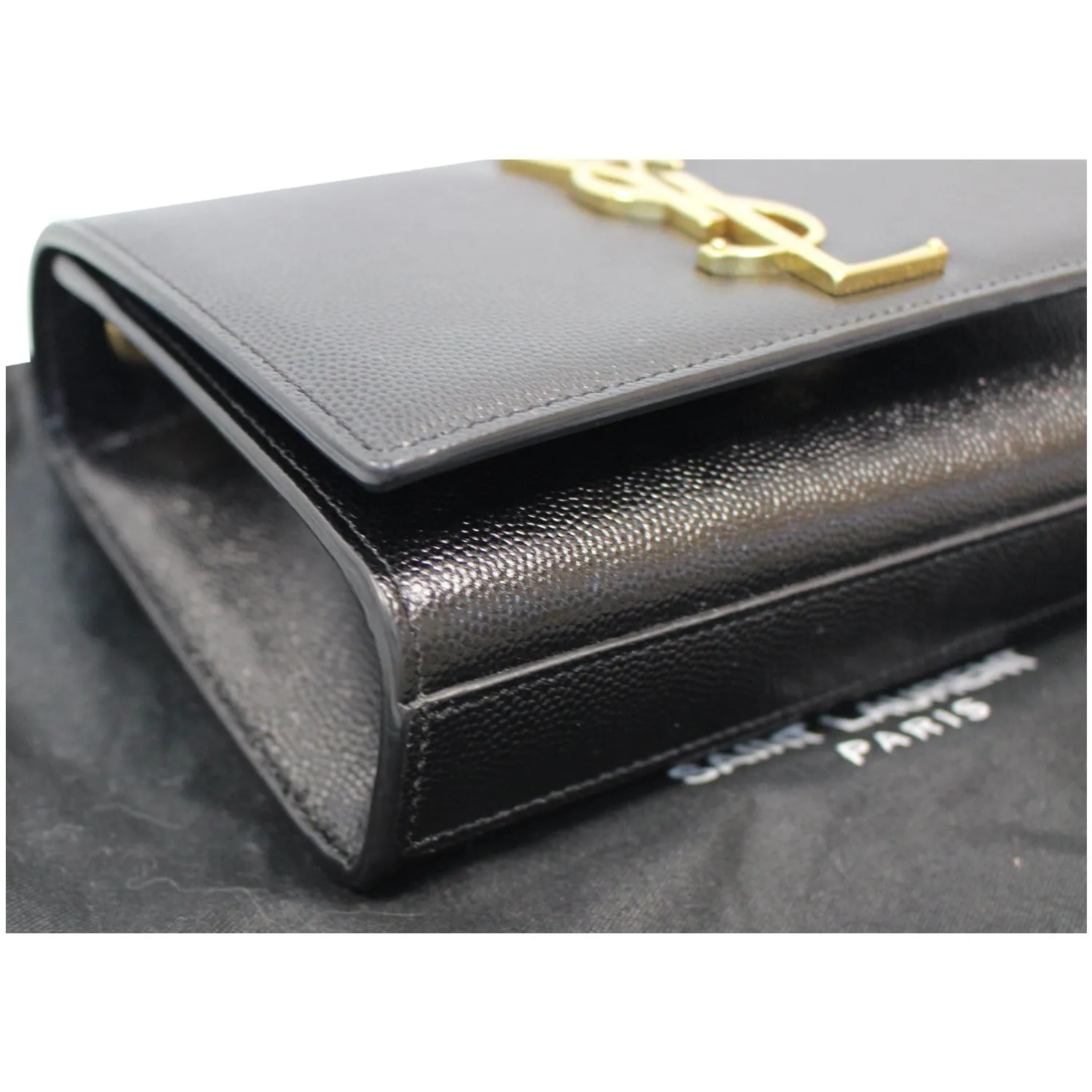 YVES SAINT LAURENT Kate Small Grain De Poudre Crossbody Bag Black