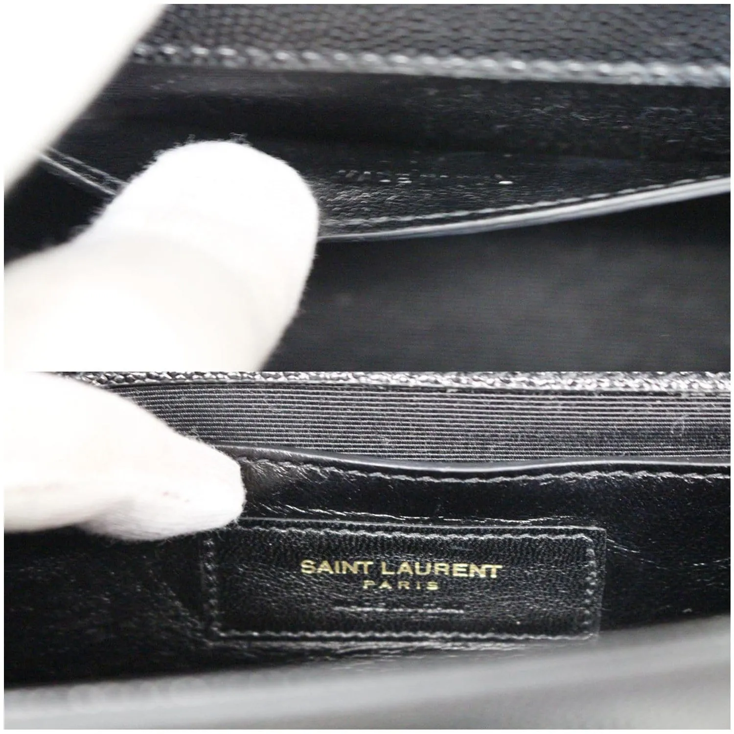 YVES SAINT LAURENT Kate Small Grain De Poudre Crossbody Bag Black