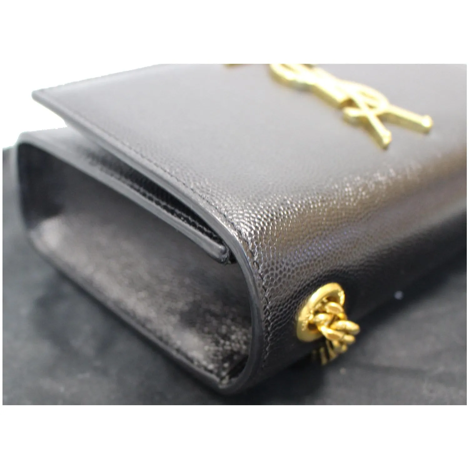 YVES SAINT LAURENT Kate Small Grain De Poudre Crossbody Bag Black
