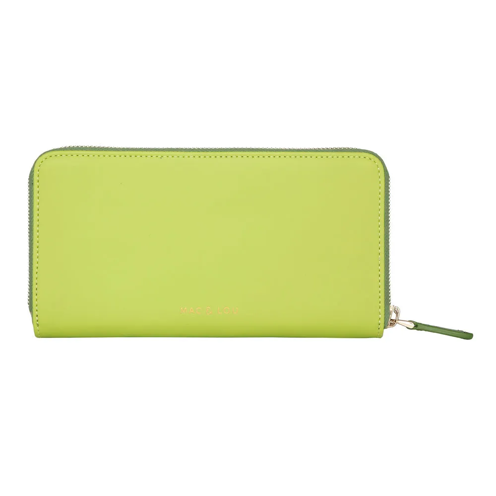 Zip Wallet | Lime Green